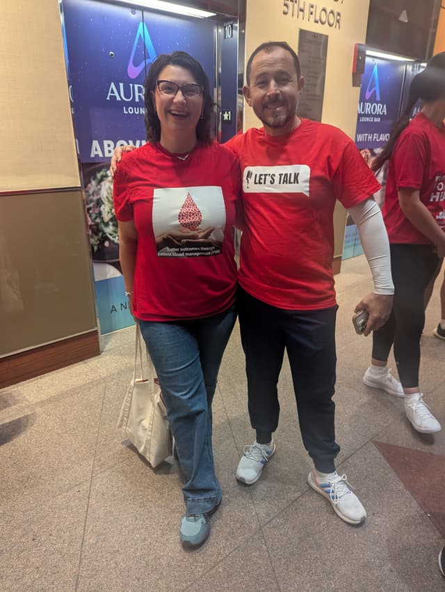 Sarah and Douglas at SABM medical conference